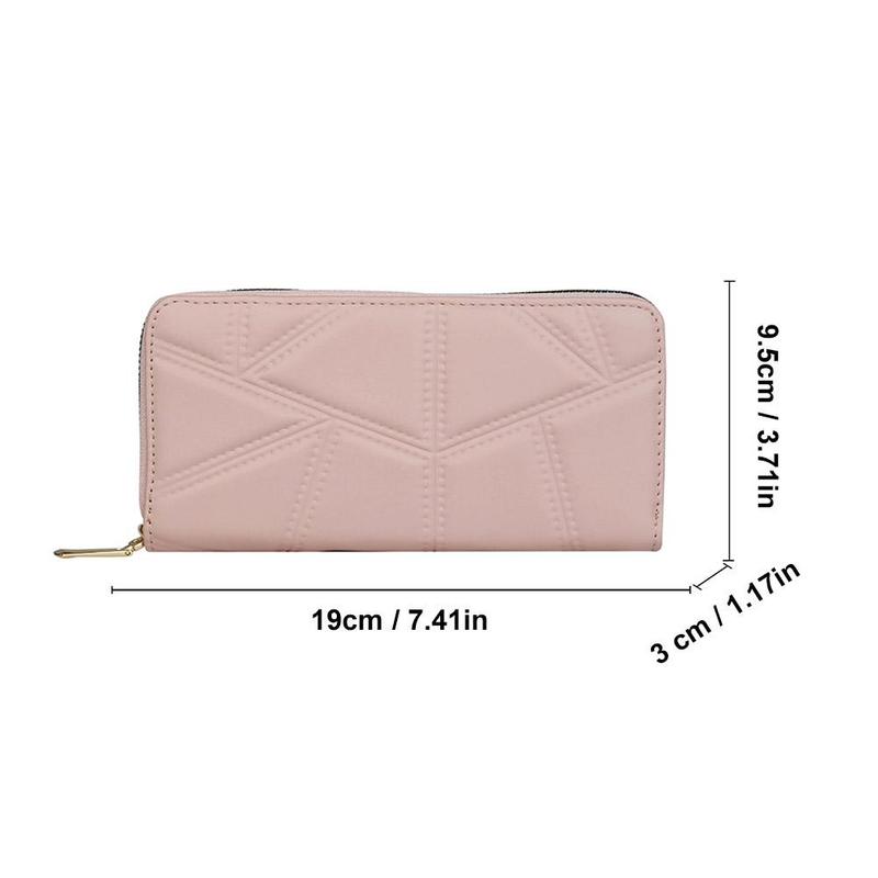 Product Introduction of Ví dài cho phụ nữ, in lưới, làm bằng da PU, nhiều túi đựng thẻ, thích hợp cho phụ nữ và phụ nữ, có sức chứa ví 11