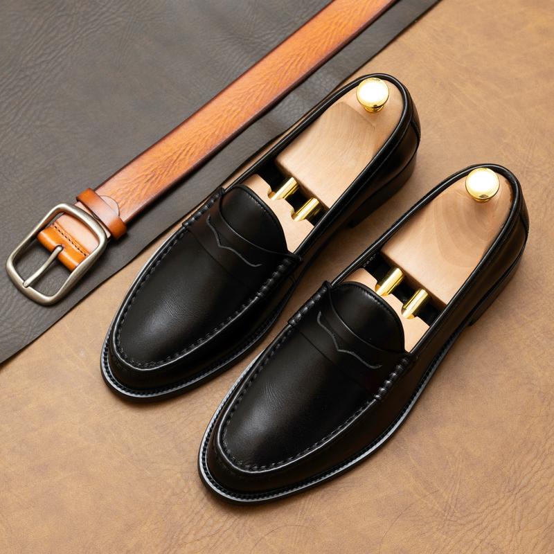 Giày LOAFER 2687 Lười TĂNG CHIỀU CAO Da Bò Cao Cấp GIÀY LƯỜI NAM  POLYTINO Bảo hành 12 tháng