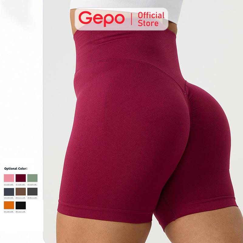 GEPO Quần short tập gym tập yoga zumba tập thể dục nữ sport chất liệu dệt kim sấy khô nhanh thoáng khí cạp cao tôn dáng GEPO GP111