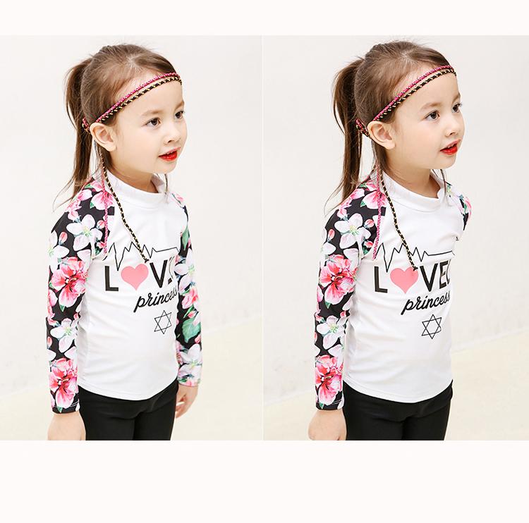Oscarbaby Two-piece swimsuit for girls Small and large children long sleeve sun protection quick drying South Korean student baby diving surfing hot spring swimsuit 2