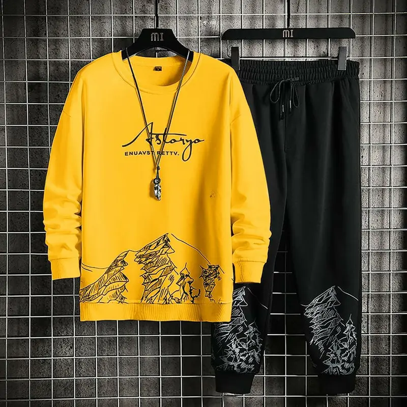 DIMITRI SETELAN RETTV  STELAN LENGAN SWEATER DAN JOGGER Celana Panjang Atasan Pria Dewasa 3