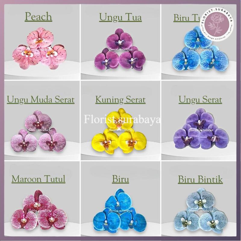 [COD] Jepitan Bunga Anggrek Premium Orchid Hair Clip Jepitan Rambut Bunga Anggrek Duckbill 5