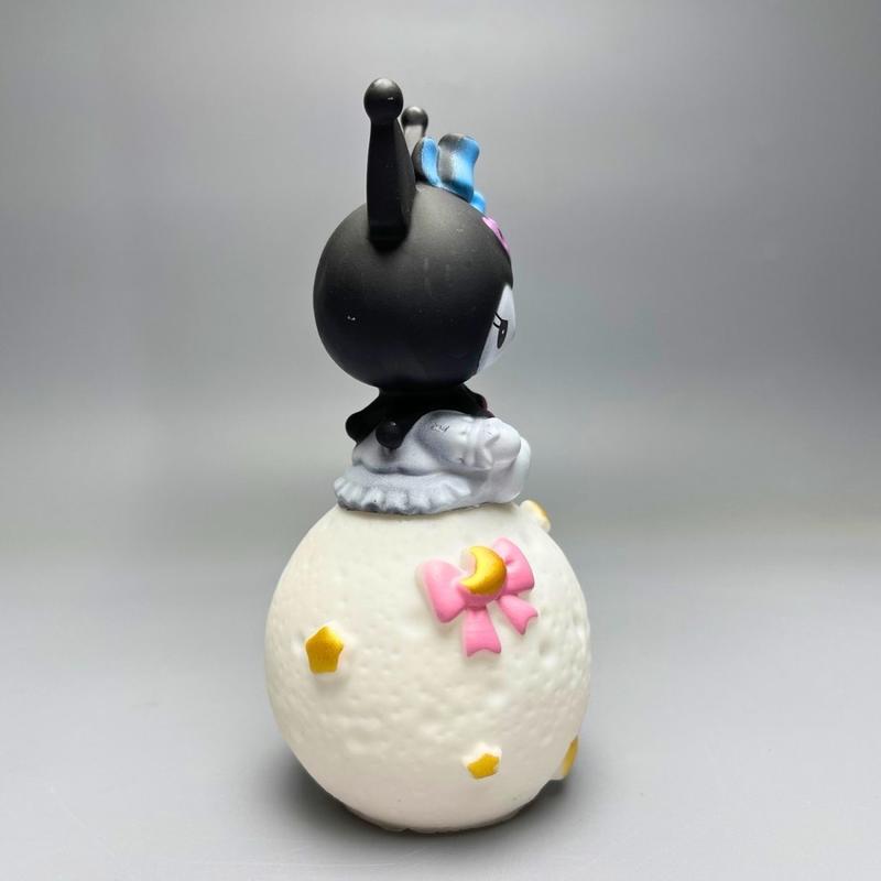 Mô Hình Lambara Kuromi đeo nơ - Cao 13cm - rộng 6cm - nặng 120gram - Có LED ở cầu - Figure Anime - No box : bọc túi OPP Đồ Chơi Toy 2