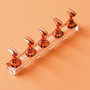 Base magnética de soporte para manicura, base de exhibición de arte en uñas, herramienta de soporte de práctica de uña postiza