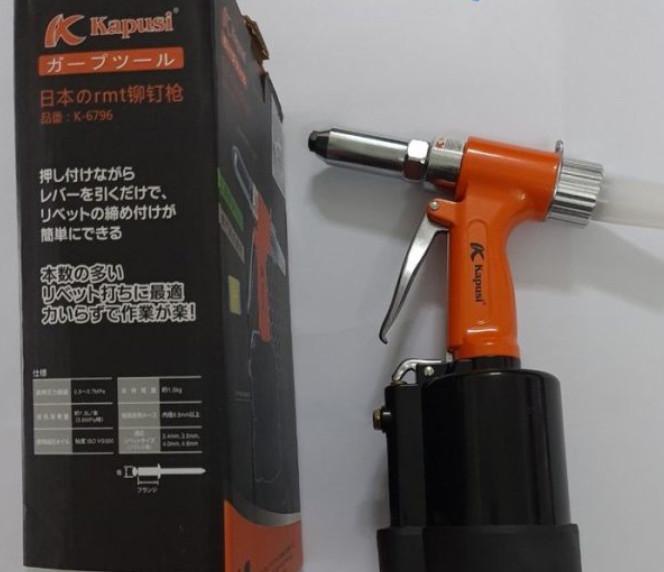 Máy Rút Rive Đinh Tán Bằng Hơi Khi Nén Kapusi Japan T047, Hàng Nội Địa Nhật Chính Hãng