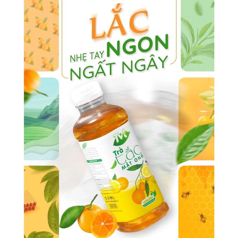 [Lốc 06 chai 450ml] Trà Tắc Mật Ong TVT mát lạnh thanh khiết bổ sung đề kháng 1