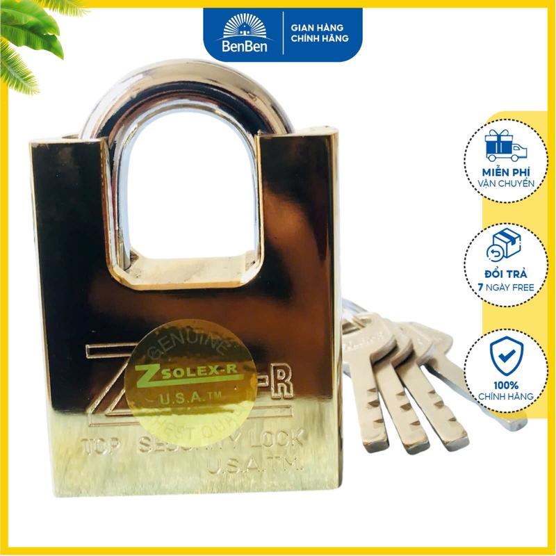 Ổ khóa chống cắt an toàn size lớn 60F màu vàng, thích hợp khoá nhà khoá cổng khoá cửa - Ben Ben ổ khoá chống cắt