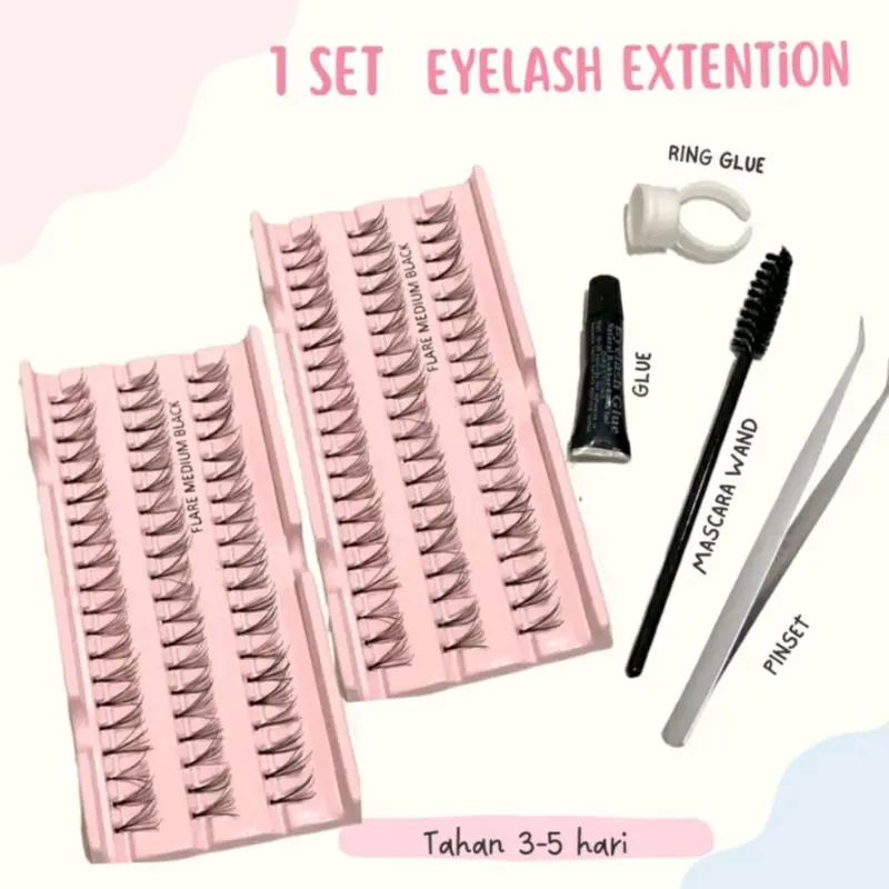(6 IN 1) BULU MATA EXTENTION SIAP PAKAI 0