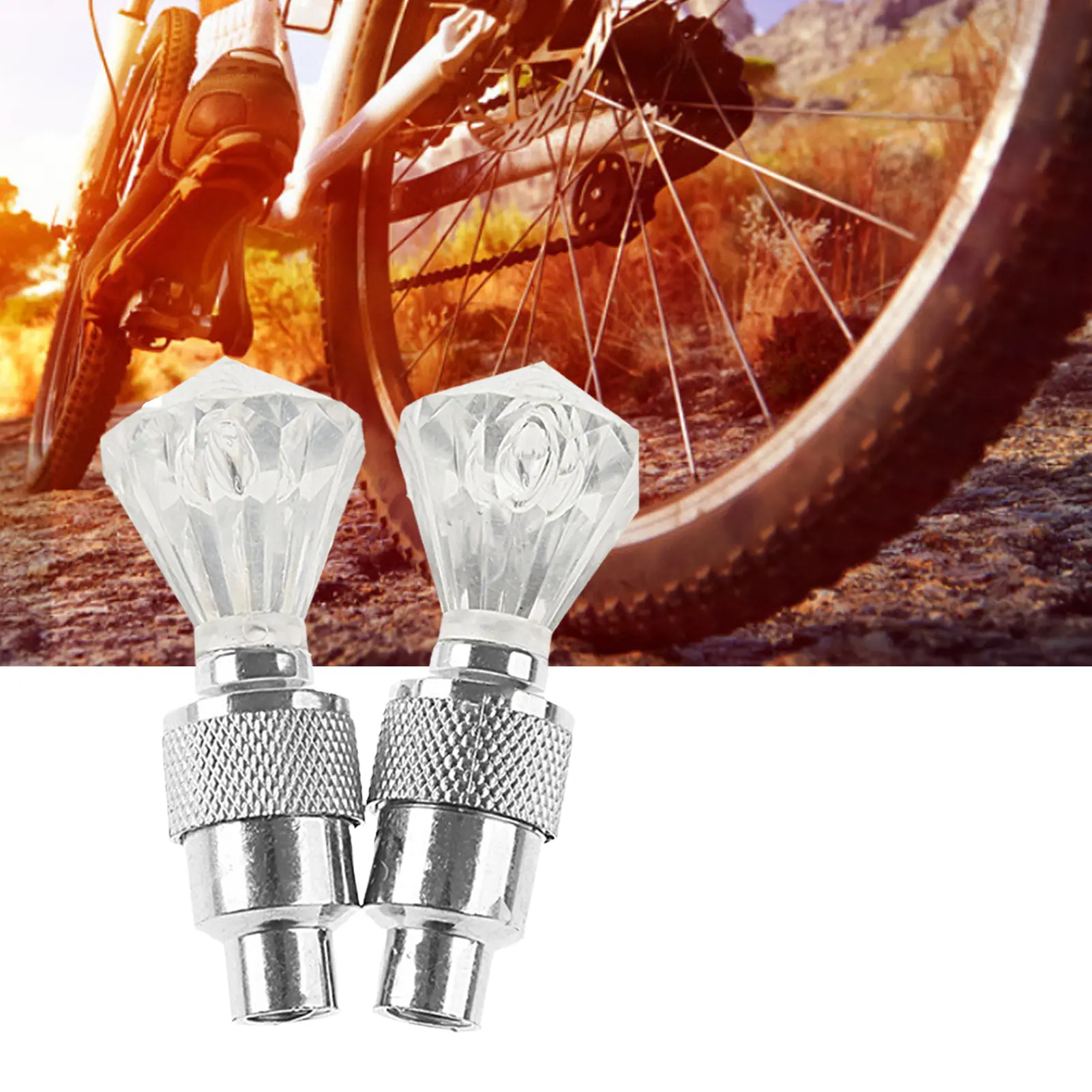 Nắp Van Lốp Phát Sáng, 2 Cái, Có Đèn LED Nhấp Nháy, Cho Ô Tô, Xe Đạp, Xe Máy