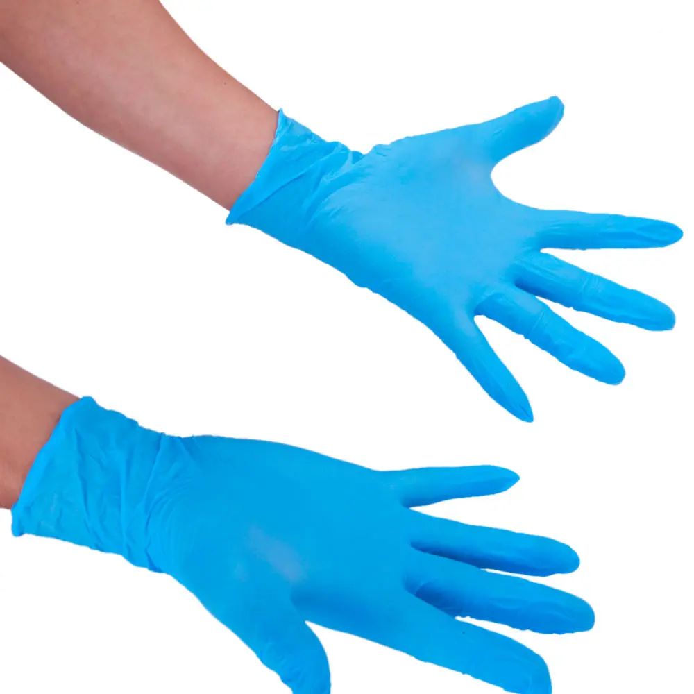 Disposable Nitrile Gloves rubber plastic 100pcs | Sarung Tangan Tahan Lasak