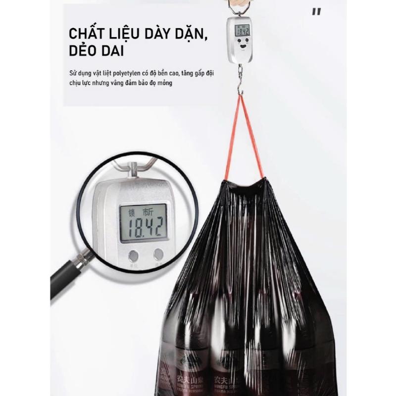 Túi đựng rác có dây rút size đại 55x60cm TACHI STORE thế hệ mới phân hủy sinh học, chịu lực, tiện dụng và tiết kiệm 3