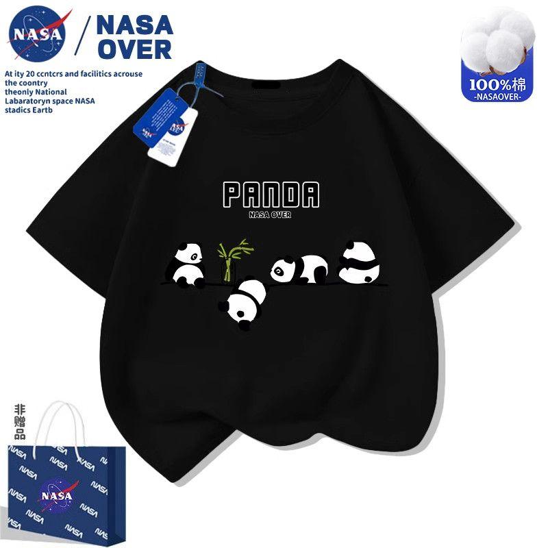 Áo Thun Trẻ Em, Thiết Kế Hình Gấu Trúc NASA, Ngắn Tay, Cho Bé Trai Và Bé Gái, Tay Lỡ, Bộ Sưu Tập Mùa Hè Mới 2025, Quần Áo Trẻ Em Trung Bình Và Lớn, Thích Hợp Cho Mùa Hè 3
