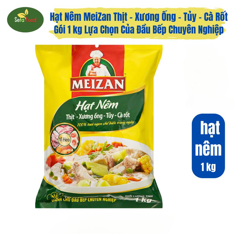 Hạt Nêm Vị Heo Meizan Thịt Xương Ống Tủy Và Cà Rốt Gói 1kg Lựa Chọn Dành Cho Đầu Bếp Chuyên Nghiệp Gia Vị