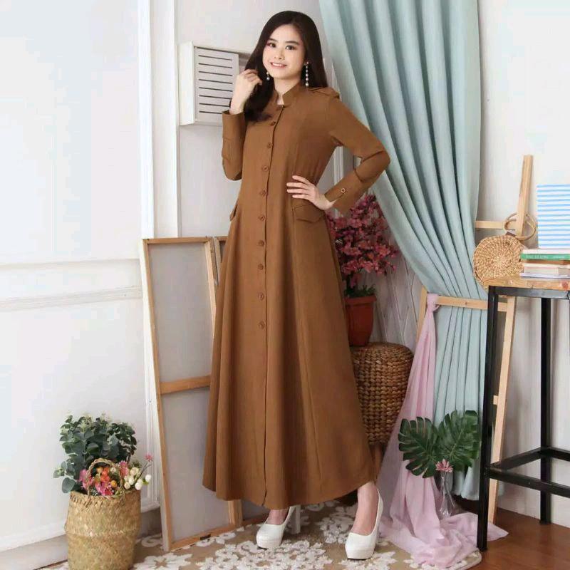 Gamis Pemda PNS Full kancing Terbaru / seragam kerja guru 1