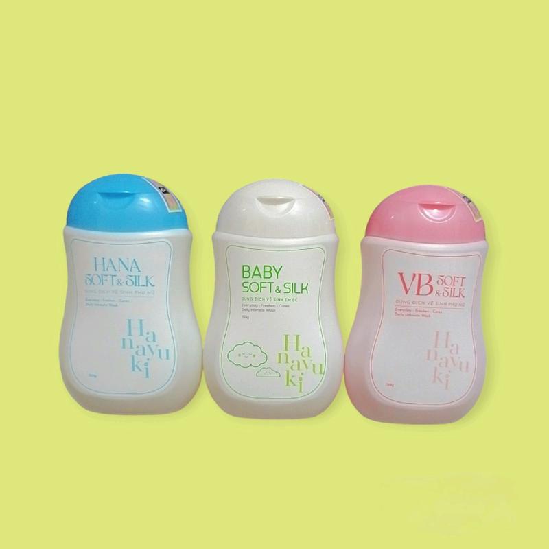 DUNG DỊCH VỆ SINH HANAYUKI 150g Mẫu Mới Nam Nữ Baby Cho Bé 4