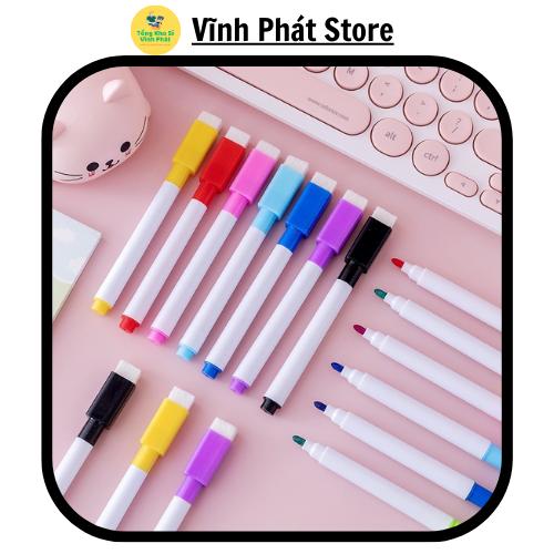  Bút Dạ Viết Bảng Xóa Được Nhiều Màu Cho Bé - Bút Lông Viết Bảng Nhiều Màu Có Đầu Xóa Kích Thước Nhỏ Gọn Tiện Lợi 89000 