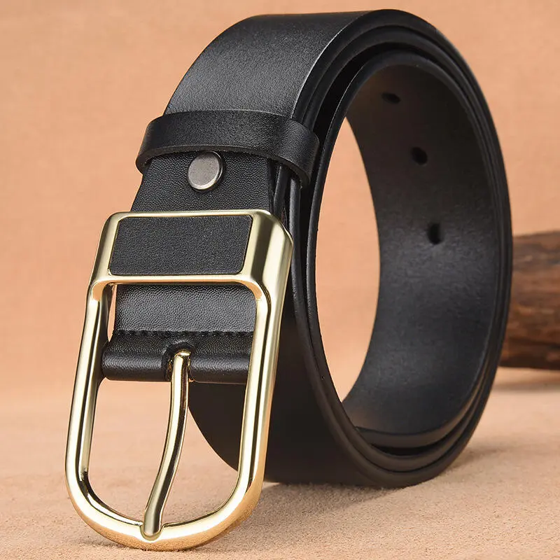 Belt men's high-end leather casual business cowhide versatile needle buckle belt