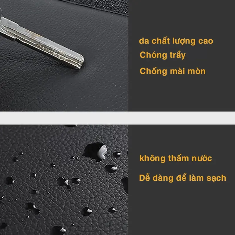 Đựng Đồ Cốp Sau Ô Tô Bọc Da Cao Cấp Hộp container vận chuyển Pu Có Thể Gấp Gọn Tiện Lợi Phụ Tùng vô lăng lái xe khách 3