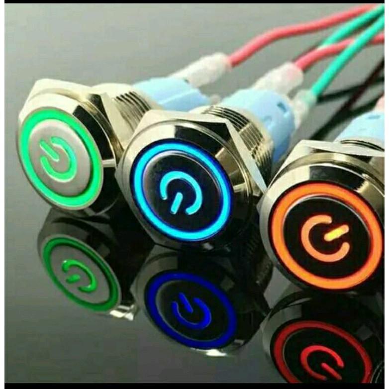 saklar LED Stainles tombol on/off push butto+soket dan soket asli ...