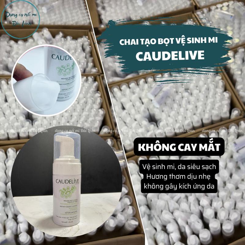 Chai tạo bọt Caudelive vệ sinh mi,, rửa mi,  chai vệ sinh mi trước khi nối - dụng cụ nối mi Đài Loan Trang Điểm Cosmetic Nước Tẩy Trang Mỹ Phẩm