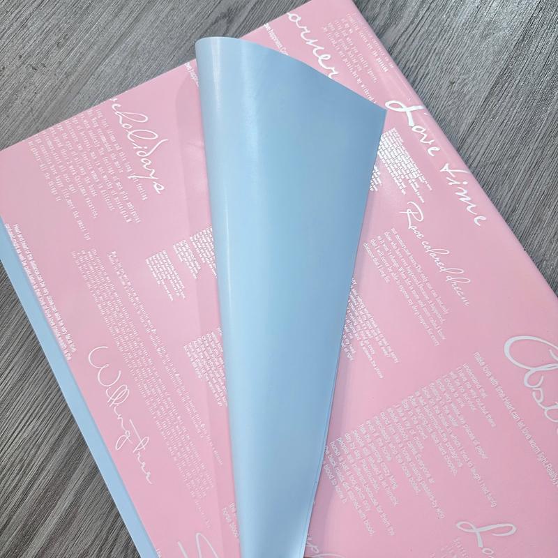 Giấy Gói Hoa 2 Mặt Hoạ Tiết Chữ - Giấy gói Hoa Hai Mặt Trang Trí Bó Hoa