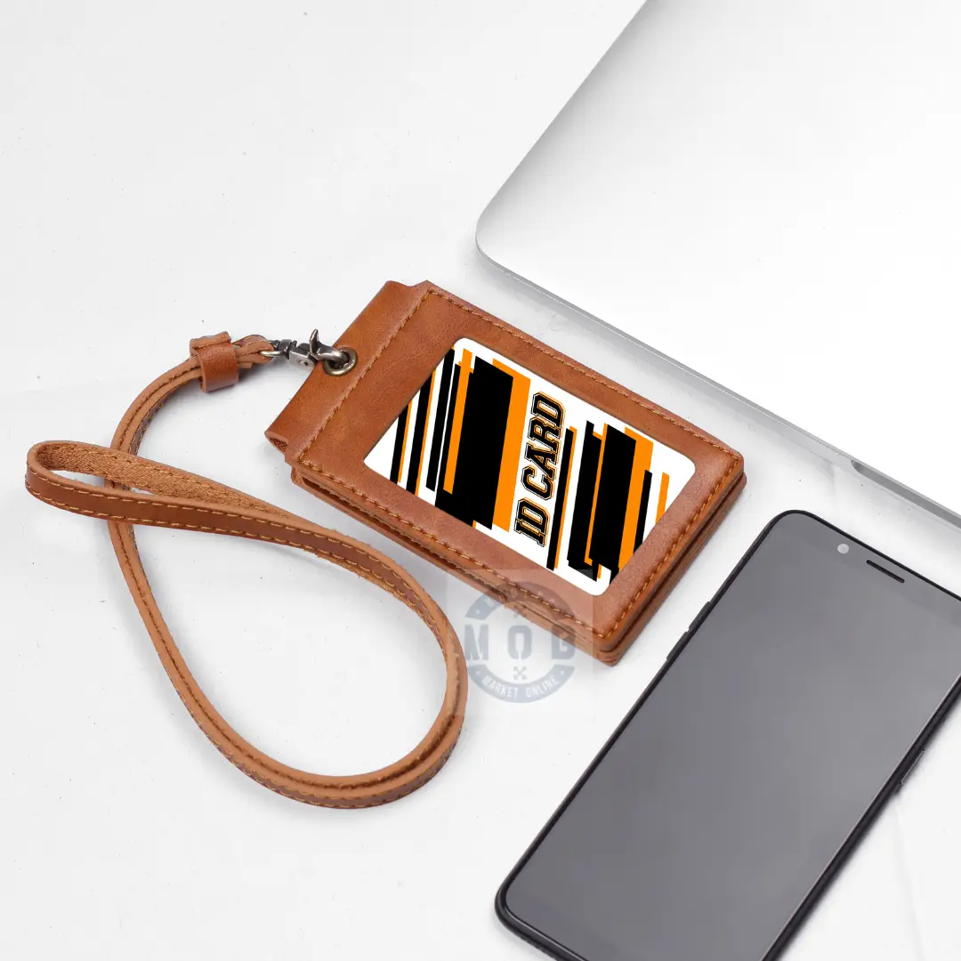 MOB - Name Tag Id Card Lanyard ada Magnetnya Bisa Tempel di Saku  - Fc