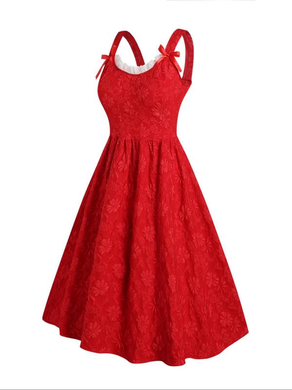 【Plus Size】 Floral Print Backless Zipper Dress, Elegant Dress for Party Wedding Guest, Women's Clothes for All Seasons 6