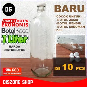 Botol bensin 1 liter ( 10 pcs )