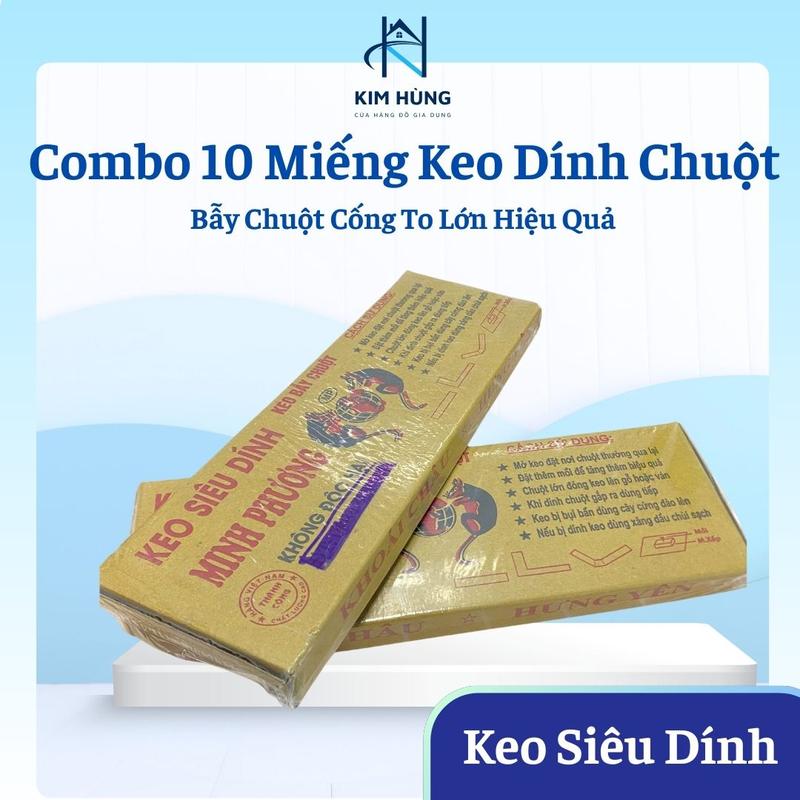 Combo 10 Miếng Keo Dính Chuột Minh Phương – Siêu Dính, Bẫy Chuột Cống To Lớn Hiệu Quả