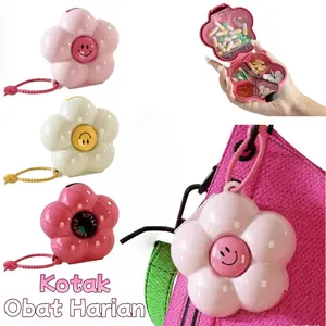 Kotak Obat / Kotak Tempat Obat Portable Pill Box Travel / Kotak Obat Vitamin Portable Multifungsi / Aman Kotak Obat Lucu Dopamin / Kotak Obat Harian