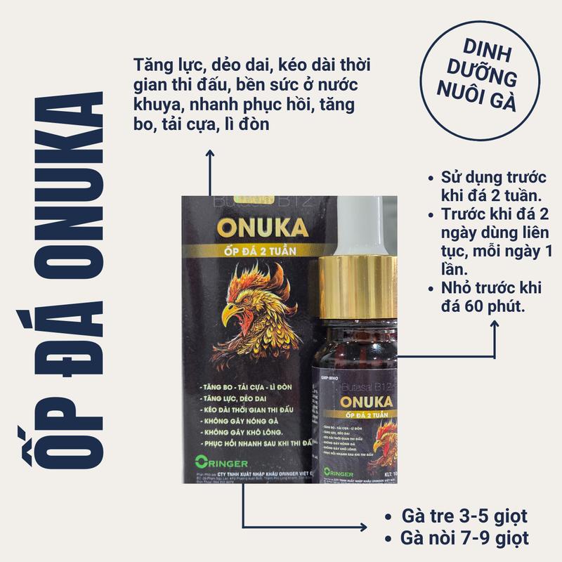  Ốp Gà Đá ONUKA Chai 10ml Hỗ Trợ Chiến Kê Tăng Lực Dẻo Dai Kéo Dài Thời Gian Thi Đấu vn lợn 