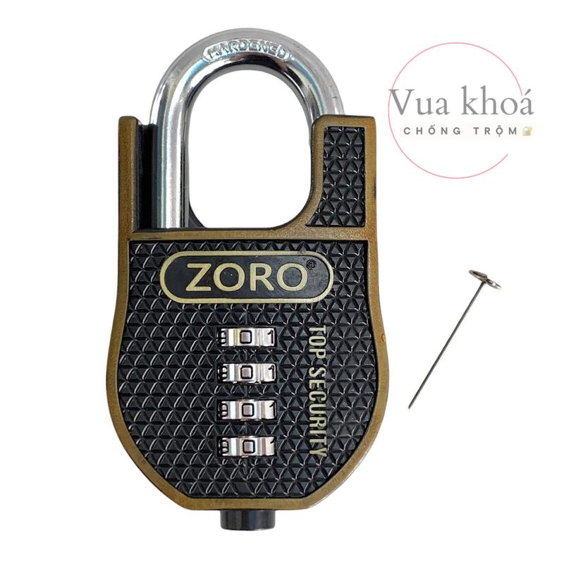 Ổ Khóa mật mã chống cắt ZORO 4 số 6 phân - khóa số thay đổi mật khẩu theo ý muốn - thích hợp khóa cửa nhà,cửa cổng.khóa mật mã chống cắt 1