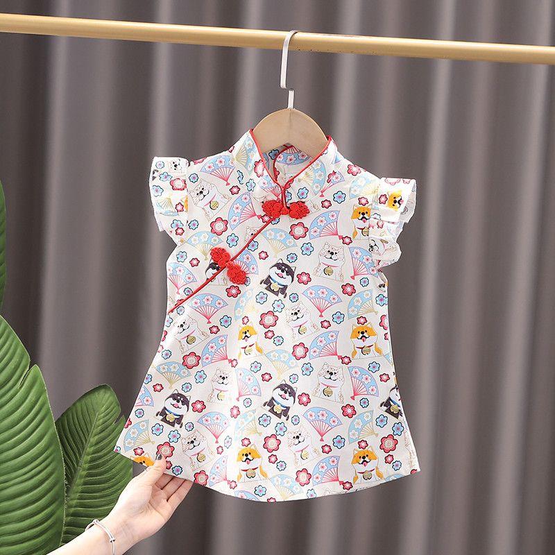 Product Introduction of Váy sườn xám nữ Phong Cách Trung Quốc được cải thiện, Thích hợp cho mùa hè, đi catwalk, váy Tang cho bé gái Nhỏ Váy trẻ em, nữ cao cấp, năm 2023 11