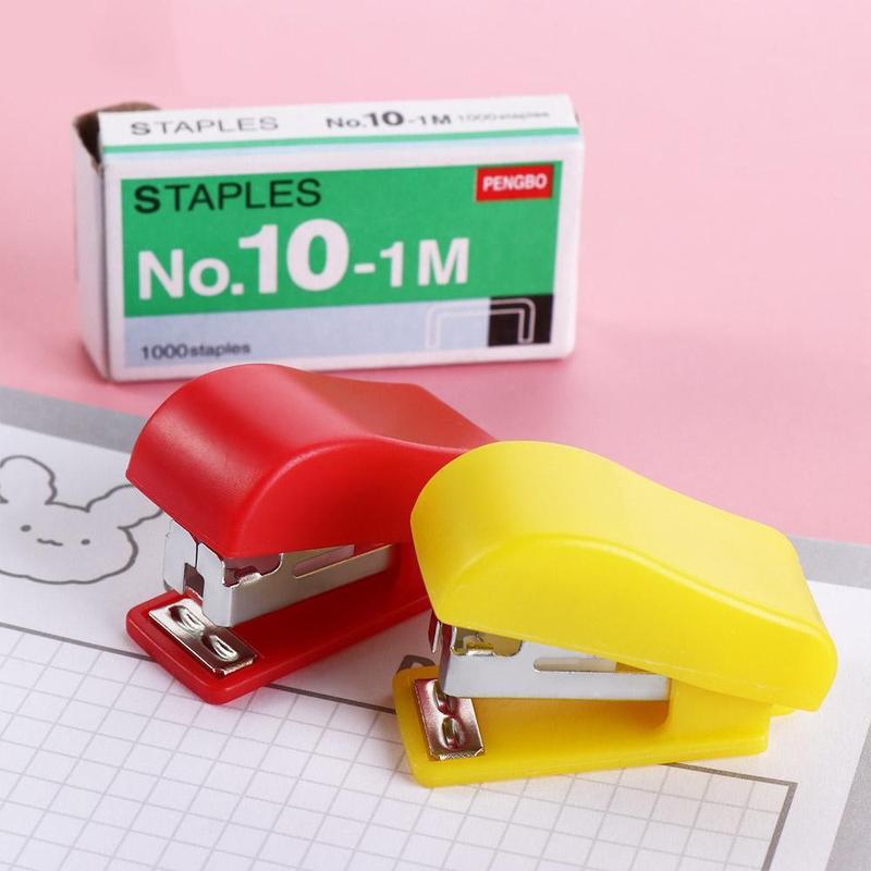Bộ Kim Bấm Dễ Thương Mini Nhỏ, Máy Dập Ghim Mini