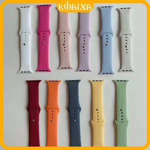 Silicone Strap for Apple Watch IWatch Series 11 10 9 8 7 6 5 4 3 2 Ultra 3/2/1 SE 3/2/1 49mm 46mm 45mm 41mm 44mm 40mm 42mm 38mm Soft Sport Rubber Band Bracelet Accessories Tali Jam Tangan Smartwatch