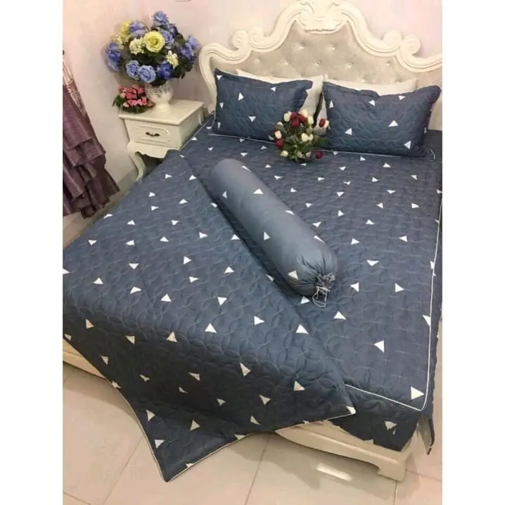 bộ ga gối trần bông dày dặn, xé góc 6