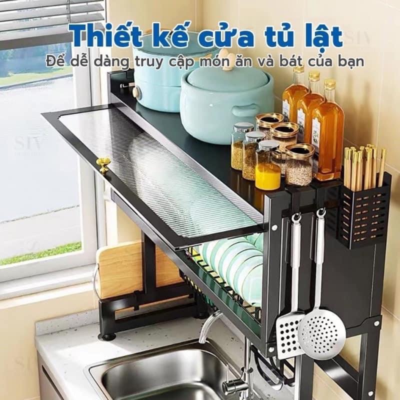 trạn úp bát có nắp đậy thông minh đa năng chiều cao 80cm, rộng 95cm Kitchen hộp  đựng Lắp Ráp 2