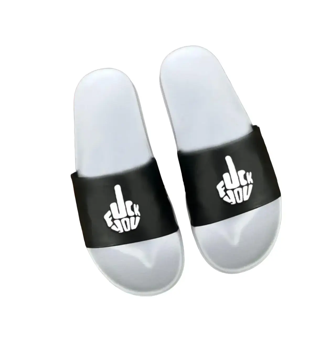 Sendal Karet Anti Slip Tahan Air Tahan Badai Sandal Selop Pria Original Hitam Putih Shoes