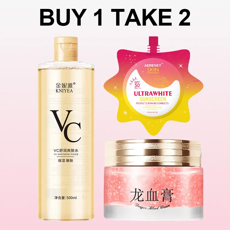 BUY 1 TAKE 2】Vitamin C Toner + AERENEY Sunscreen+ Retinol