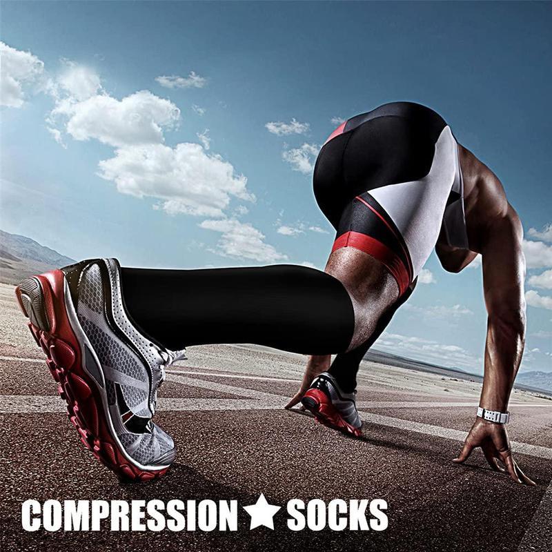 Unisex Compression Socks, 1 Pair Sports Socks, Socks for Running, Hiking and Recovery 7