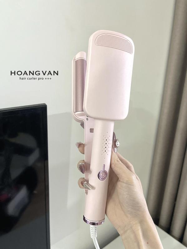 [ KOL x HOANGVAN] Máy uốn xoăn hippe 2 trục PRO by HOANGVAN - máy 2 trục công nghệ gốm sứ tourmaline - ion âm bảo về tóc  Máy Uốn Tóc women Uốn Tóc