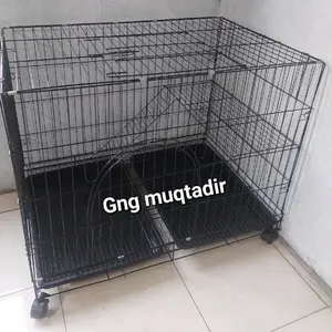 kandang kucing tingkat size xxxl ukuran jumbo 90x60x70 cm  bisa di lipat memiliki 2 pintu