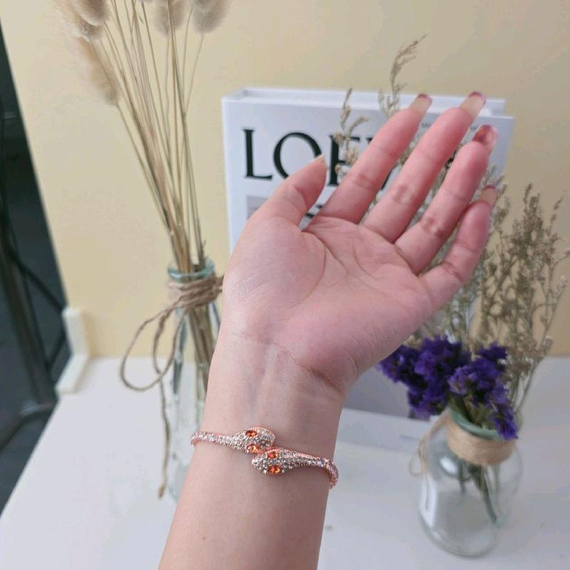Vòng Tay Xà Nhãn Lục Bảo - Quyền Lực & Bảo Hộ Xi Vàng Hồng Không Đen Gỉ 2