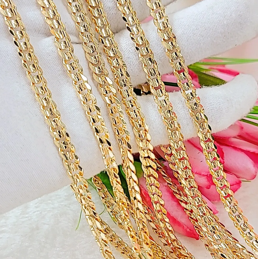 Dây chuyền lặt sủn trơn 3 chỉ, 5 chỉ, 1 lượng, mạ vàng 18k màu vàng 750, rất bền màu