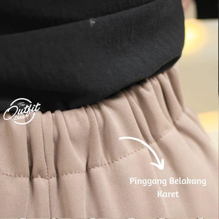 Celana Wanita Kulot Scuba Tebal Panjang Sampai Kaki Premium / ZIPPER CULLOTE SCUBA SUPER JUMBO 4
