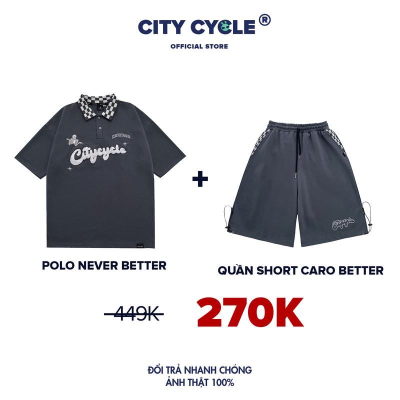 [Combo 2] Đồ Bộ Local Brand Polo Never Better City Cycle chất cotton form rộng nam nữ oversize unisex Menswear