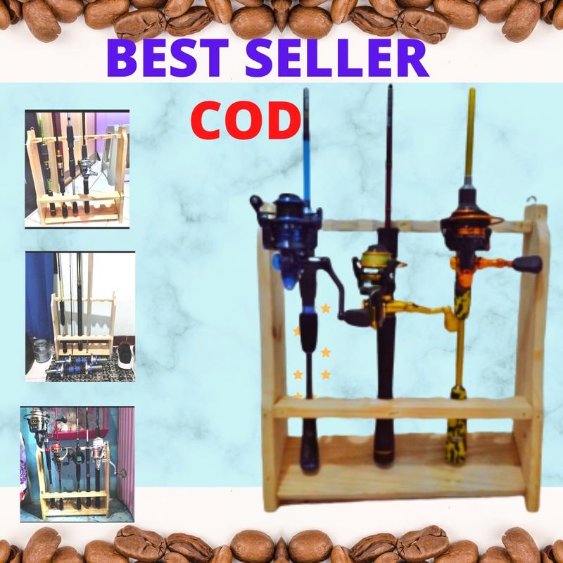 Rak Joran Pancing 6 slot Non Vernis Jat belanda i 4