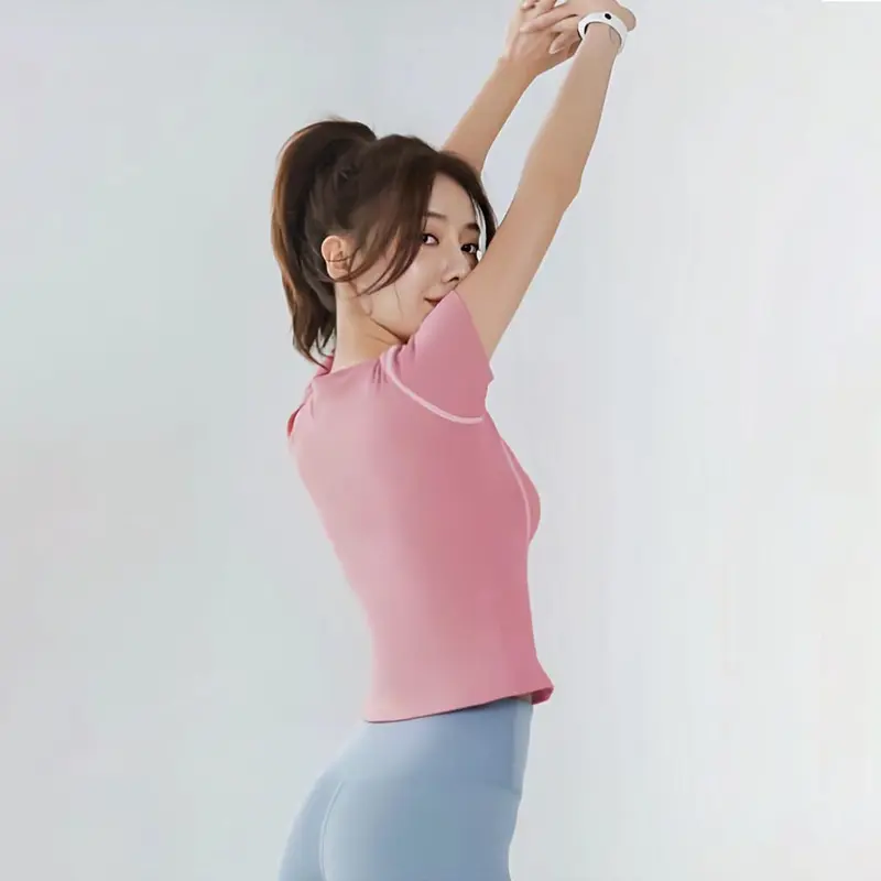 [LADIES FASHION] Atasan Lengan Pendek Olahraga Kaos Olahraga Pendek T-shirt Wanita baju Yoga 1124 sport 7