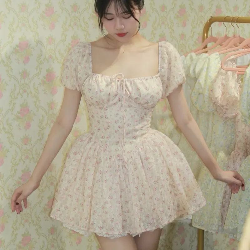 Váy Molly - Váy thiết kế Sassysis tùng phồng hoa trơn 4