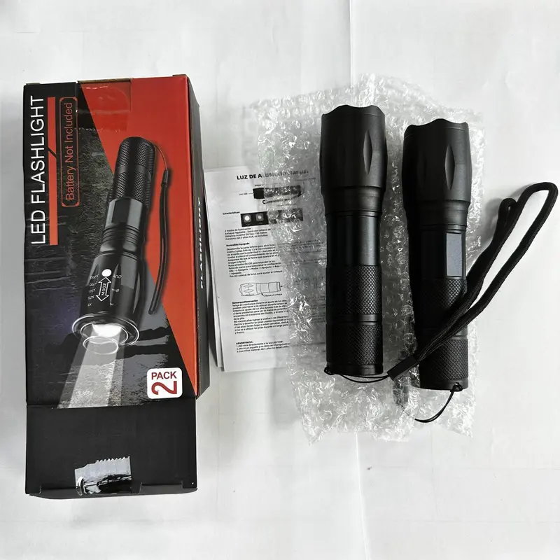 Adjustable Zoom LED Brightest Flashlight, Long Lasting LED Flashlights, Flash Light with 5 Lighting Modes, Outdoor Pocket Torch Light for Camping, Portable Flashlight for Men, Valentine's Day Gift 3